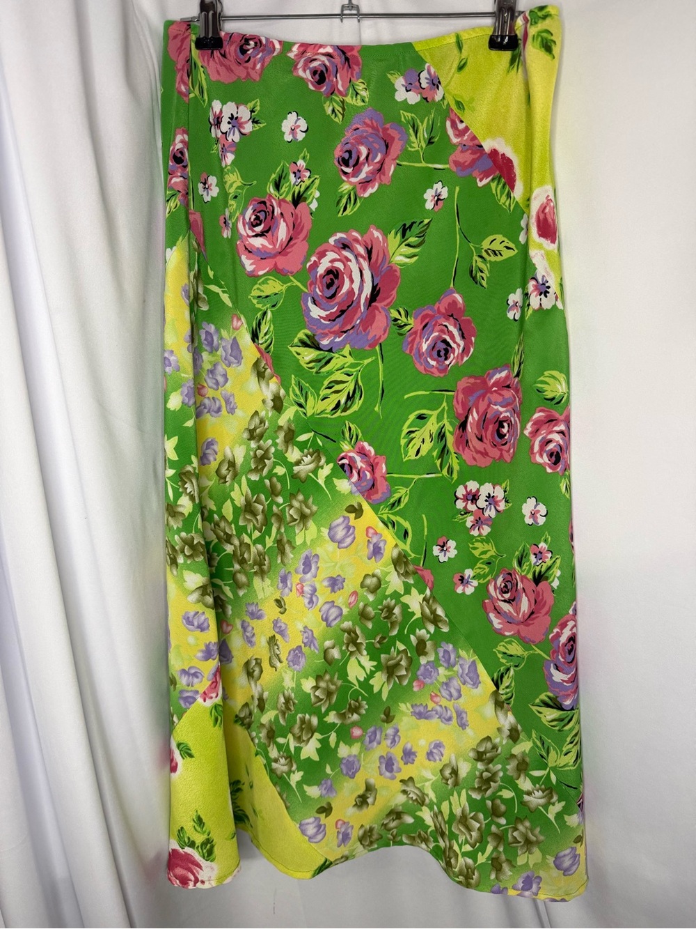 Mary- Kate Ashley Lime Green Floral Skirt